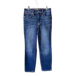 Point Sur Women's High Rise Straight Jeans Blue Size 27P petite Medium Wash